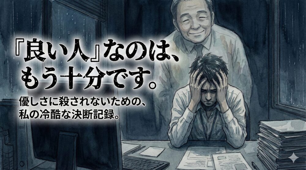 優しいけど頼りない上司に疲れた…罪悪感を捨てて私が「冷徹な線引き」をするまでの全記録