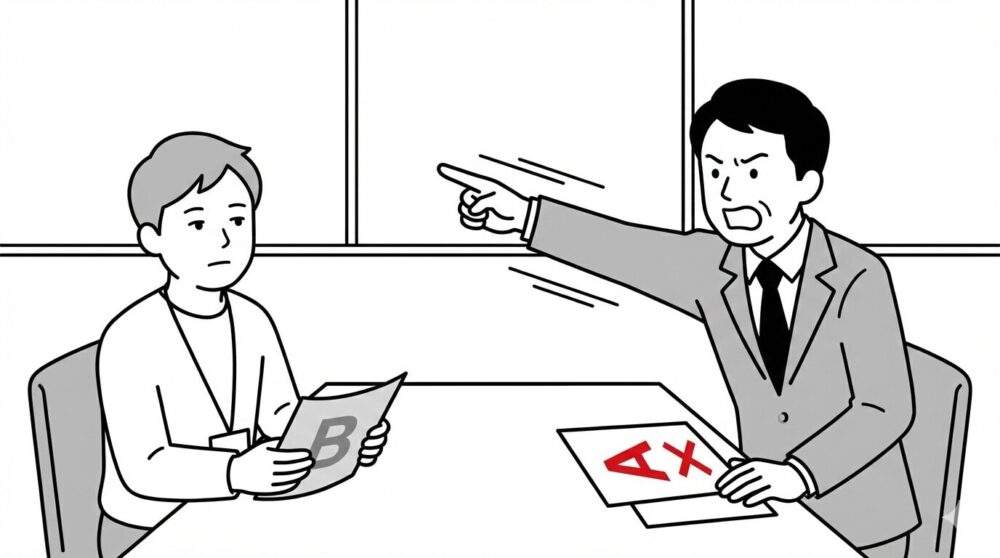 【実録】賞与面談は「いけてない脚本」と割り切れ。B評定（標準）を戦略的に勝ち取る「静かな退職」の技術