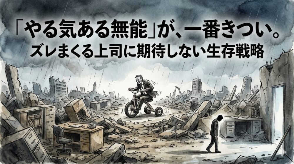 「この人、なんでこんなにズレてるの？」やる気ある無能上司に期待するのをやめた私の生存戦略