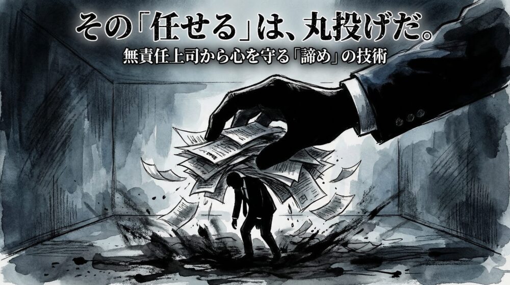 「これ、君に任せるよ」は教育か、丸投げか。部下に決めさせる上司から自分を守る諦めと防衛策
