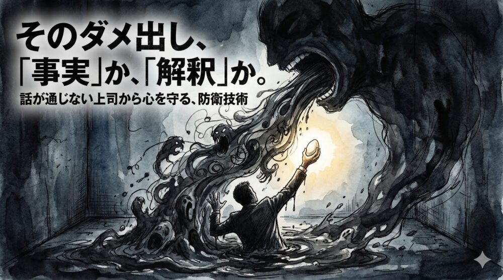 「事実と解釈」を分けるだけ。話が通じない上司の“フワッとしたダメ出し”から心を守る防衛術