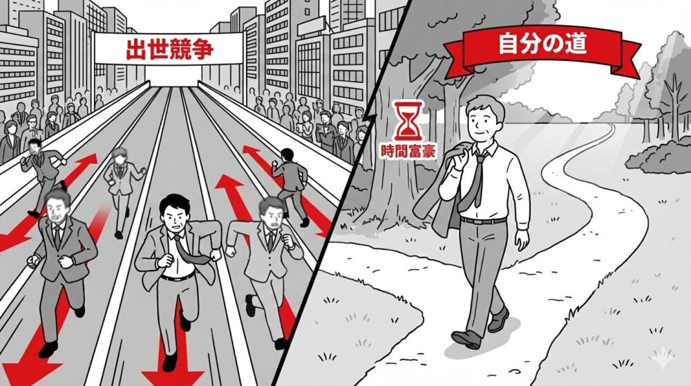 【40代の静かな退職】出世を諦めるのは「負け」じゃなかった。同期に先を越された私が「時間富豪」になるまでの生存戦略