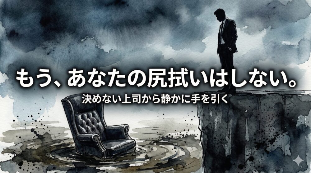 【決めない上司】に疲れた私が「先回り」をやめ、冷徹に手を引くまでの記録