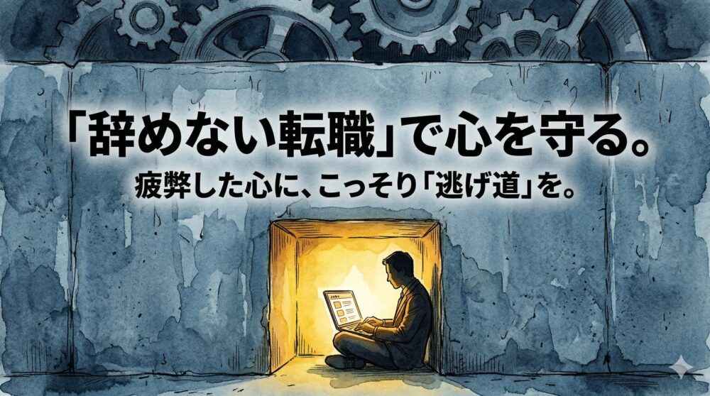 今の会社で「静かに生き残る」ために。30代がこっそり手に入れるべき“辞めない転職活動”という精神安定剤