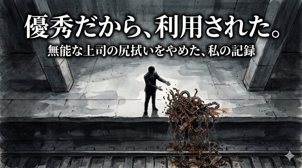 優秀な部下が、無能な上司の「都合のいい下請け」にされるバグ。尻拭いに疲れた私が、冷徹に手を引いた記録