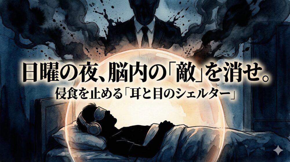 日曜の夜、ベッドで「上司の顔」が浮かぶ人へ。脳内からアイツを強制排除する「耳と目のシェルター」