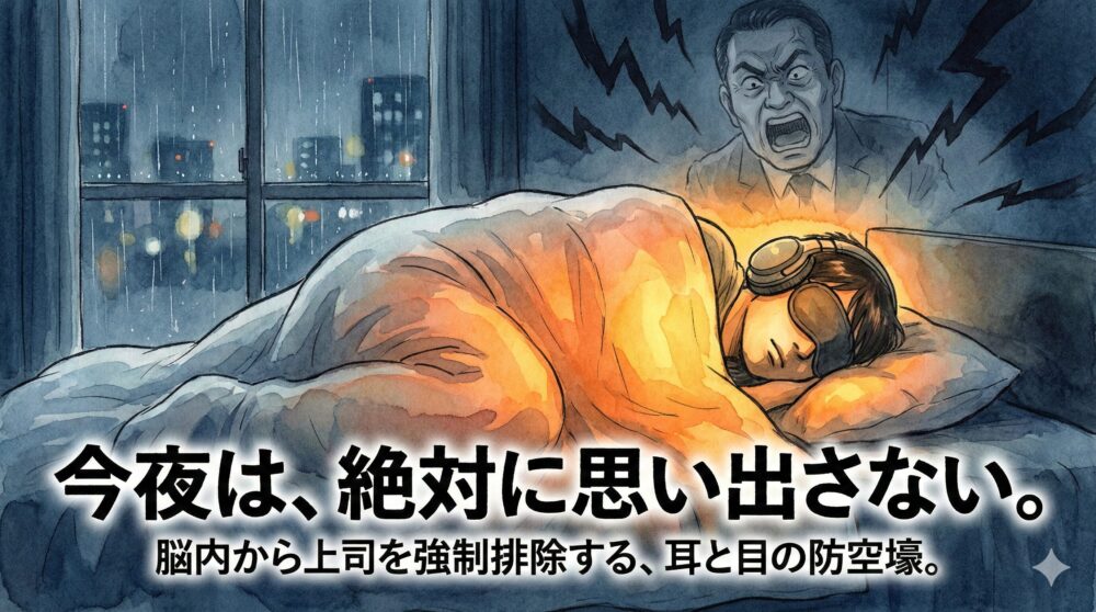 日曜の夜、ベッドで「上司の顔」が浮かぶ人へ。脳内からアイツを強制排除する「耳と目のシェルター」