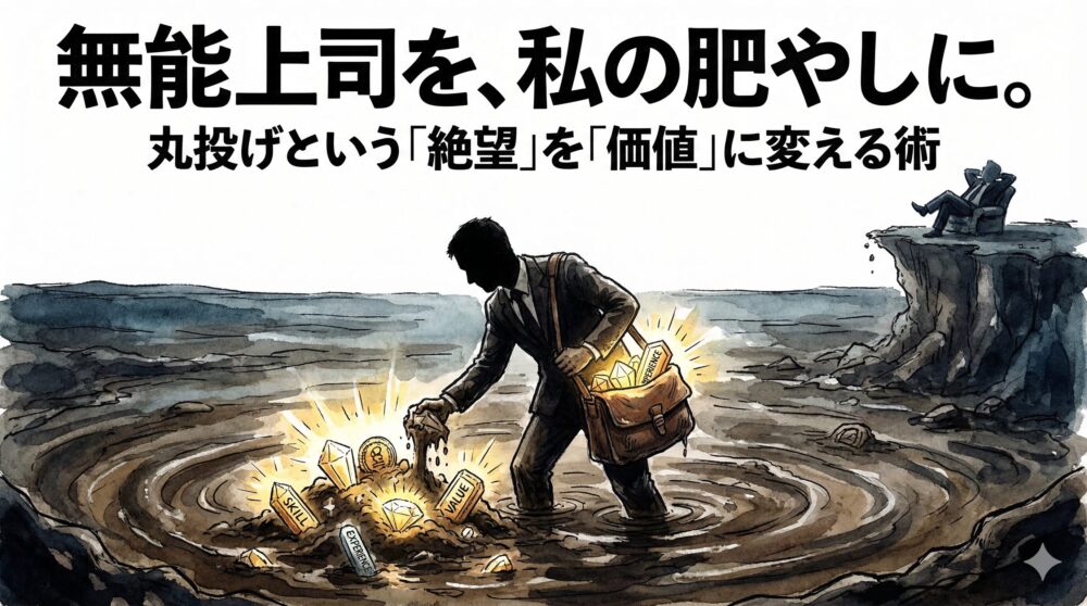 無能上司の「丸投げ」は最強の武器だった。絶望を「市場価値」に変えて、静かに生き残るためのズルい翻訳術