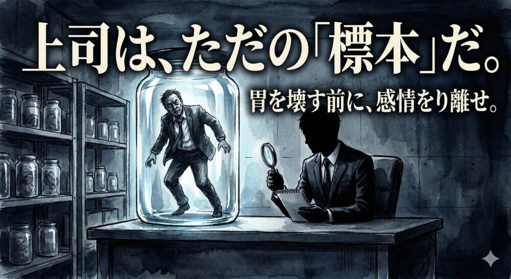 「使えない上司」の特徴7タイプ診断。胃を壊す前に相手を“観察対象”に引き下げる生存戦略
