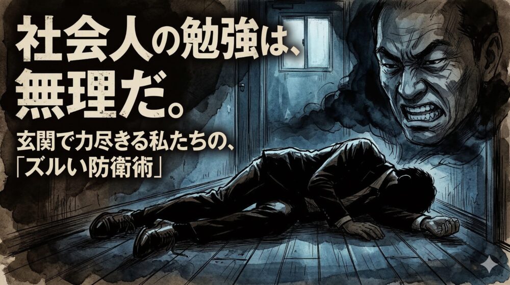 【社会人の勉強は無理】が正解。玄関で力尽きる私たちが、無能な上司を黙らせる“ズルい防衛術”