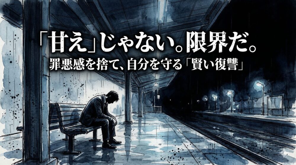 仕事終わり何もできないのは甘えじゃない。HPゼロの限界社会人が仕掛けるズルい復讐劇