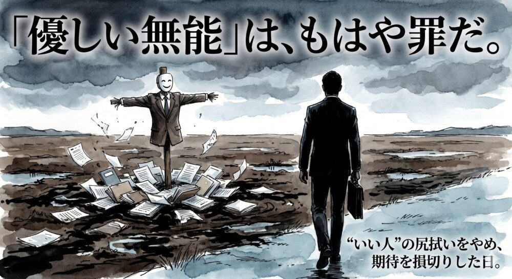 優しい上司は「無能」と同罪。“いい人”の尻拭いに疲弊した私が、会社への「期待」を損切りした生存戦略