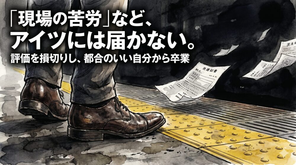 実務を知らない上司に「現場の苦労」を説くのは無駄だった。私が評価を損切りし、都合のいい便利屋を卒業した記録