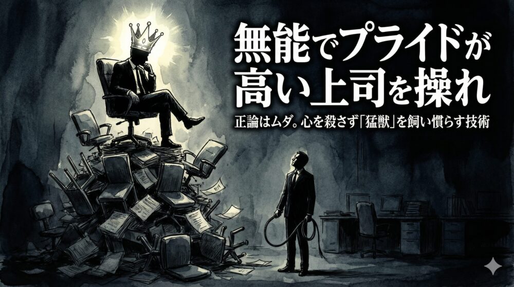無能でプライドが高い上司に疲れた日。ビジネス書の「正論」を捨てて、私がしたたかな猛獣使いになった理由