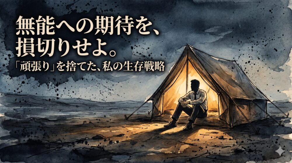 無能な上司に振り回されて疲れた私が「評価」を損切りし、期待ゼロの省エネモードでやり過ごすようになるまで