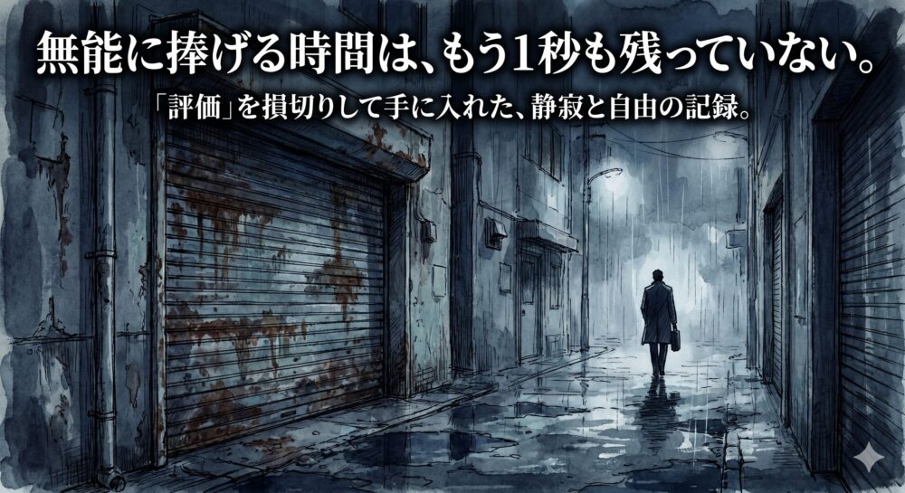 無能な上司の下で働くのはもう疲れた。「評価」を損切りし、私が心のシャッターを下ろした記録