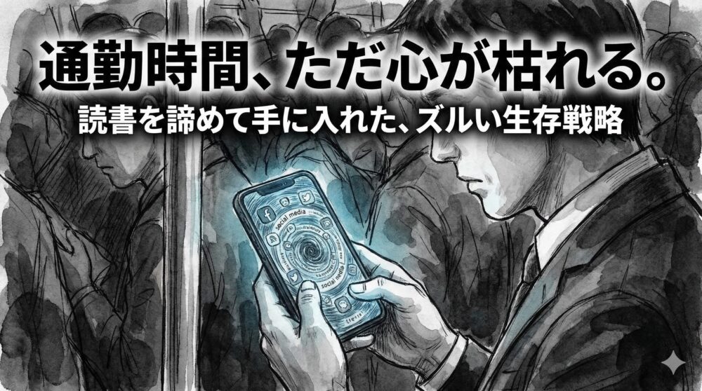 通勤時間が無駄すぎる。SNSで時間を溶かしていた私が「読書を諦めて」手に入れた、会社で生き残るためのズルい方法