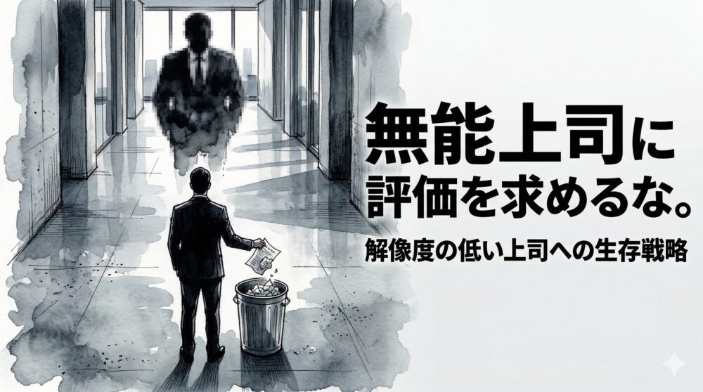 「上司が評価してくれない」のはアイツの解像度が低いから。期待を損切りして手に入れた「凪」の生存戦略