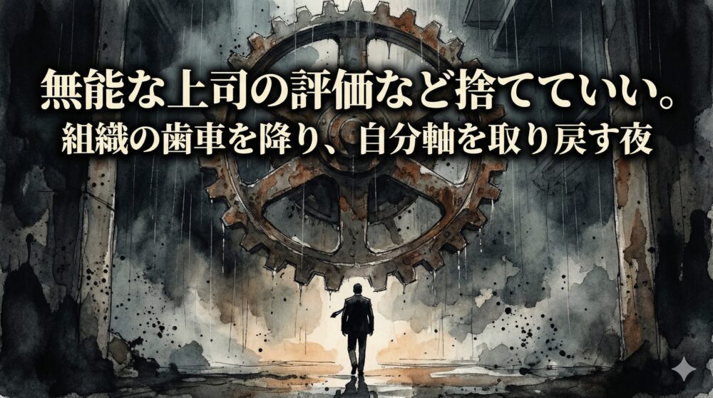「無能な上司が評価してくれない」。疲れた私が「会社への期待」を捨てて人生を買い戻した夜