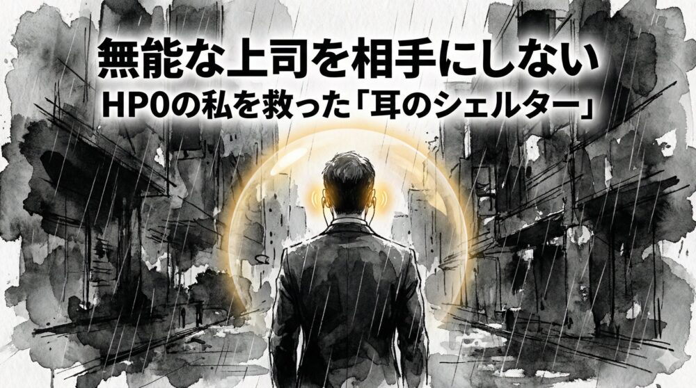 「無能な上司を相手にしない」は逃げじゃない。HPゼロの私を救った「したたかなスルー技術」と「耳のシェルター」