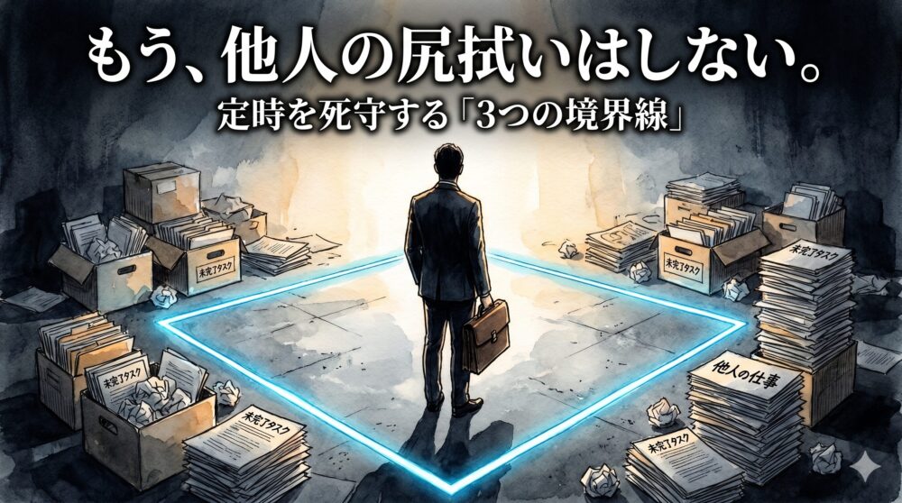 頼りない上司の尻拭いは「事務手続き」で回避する。他人のタスクを被らず定時で帰る「3つの線引き」