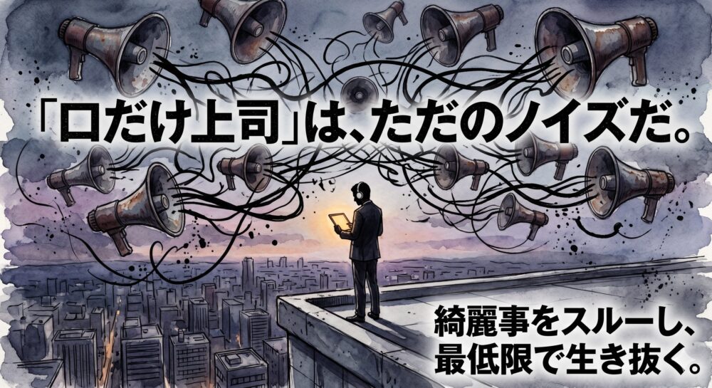 上司が「無能で口だけ」だと諦めた日。綺麗事ばかりの評論家への期待を捨て、必要最低限の仕事でスルーし始めた記録