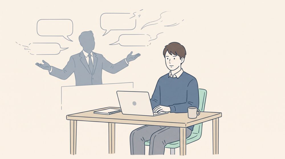 上司が無能で口だけ達者な演説に疲れたら。中身ゼロの熱弁を受け流す3つの線引き