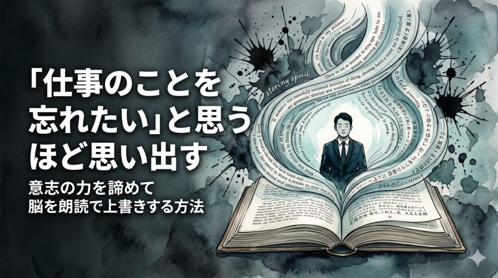 「仕事のことを忘れたい」と思うほど思い出す。意志の力を諦めて、“朗読”で頭の中を流し直した話
